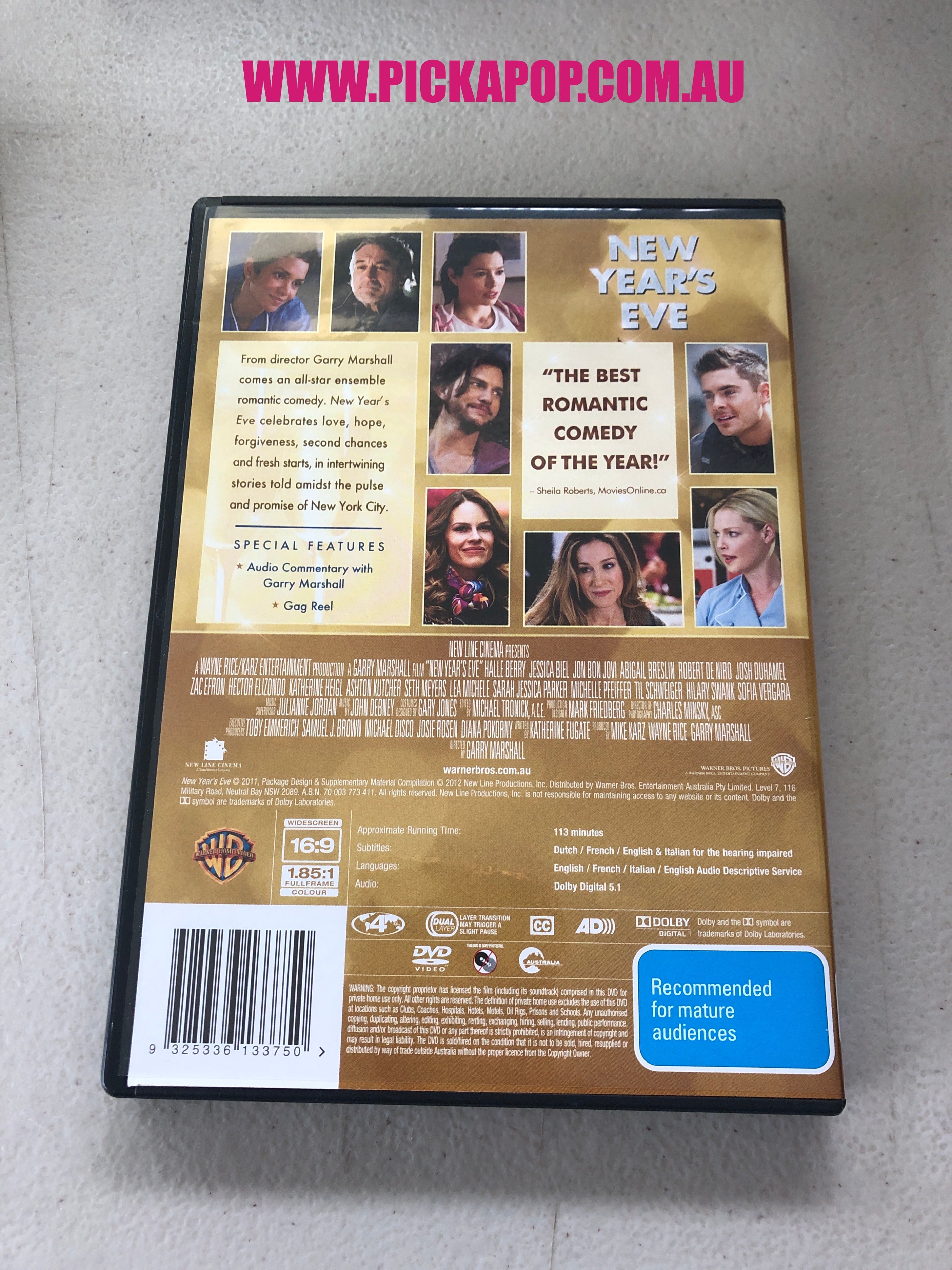 NEW YEARS EVE - PAL Region 4 -DVD Cleaned and Tested