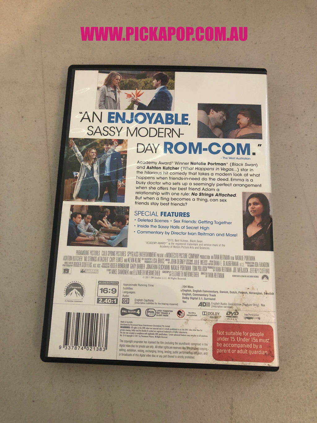 NO STRINGS ATTACHED - PAL Region 4 - DVD Cleaned and Tested