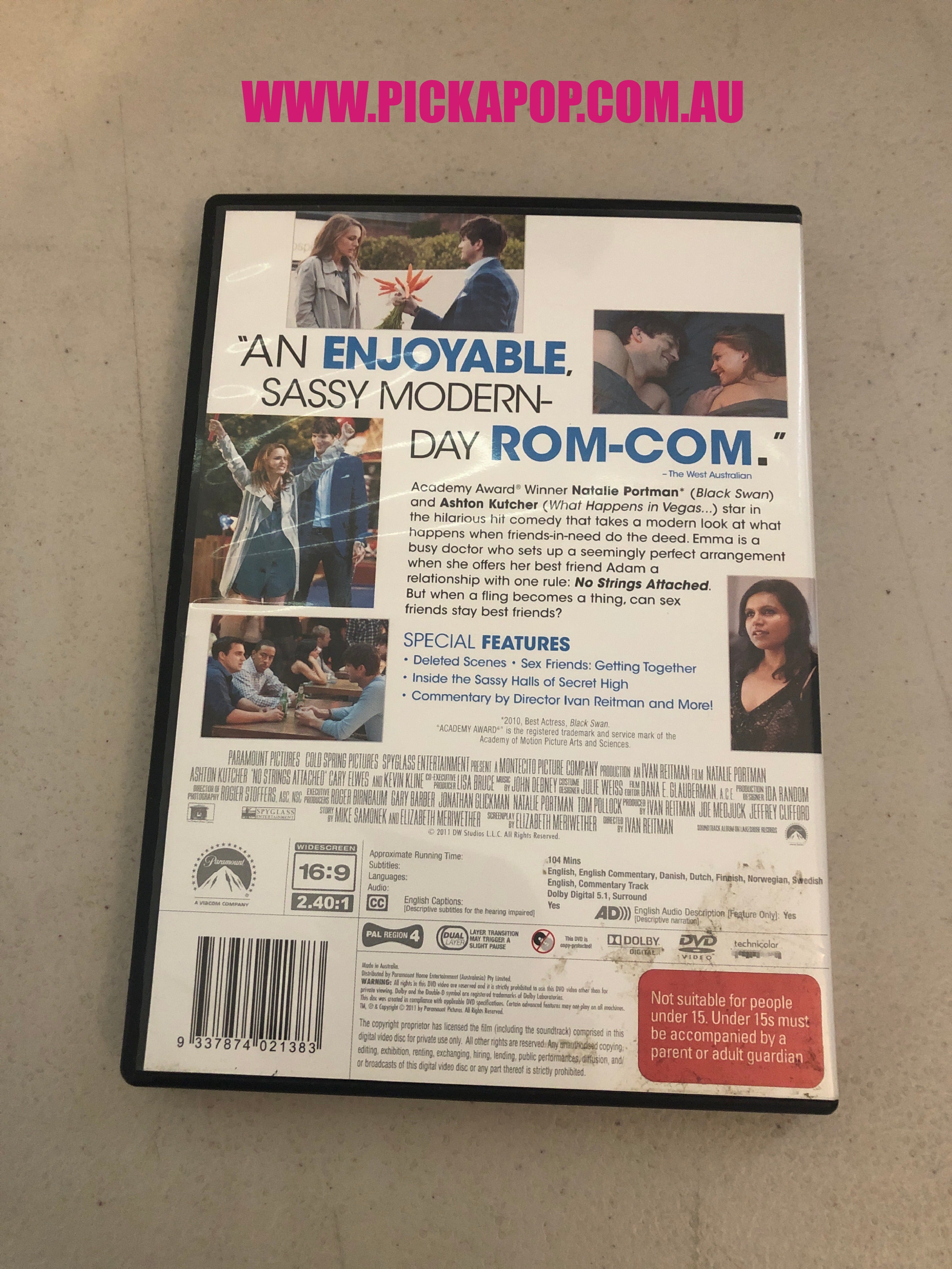 NO STRINGS ATTACHED - PAL Region 4 - DVD Cleaned and Tested