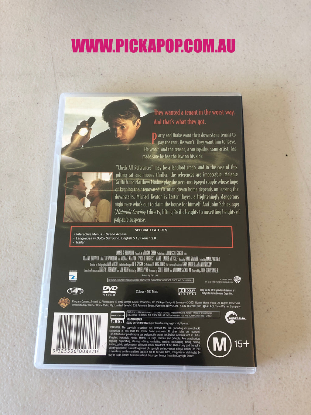PACIFIC HEIGHTS - PAL Region 4 - DVD Cleaned and Tested