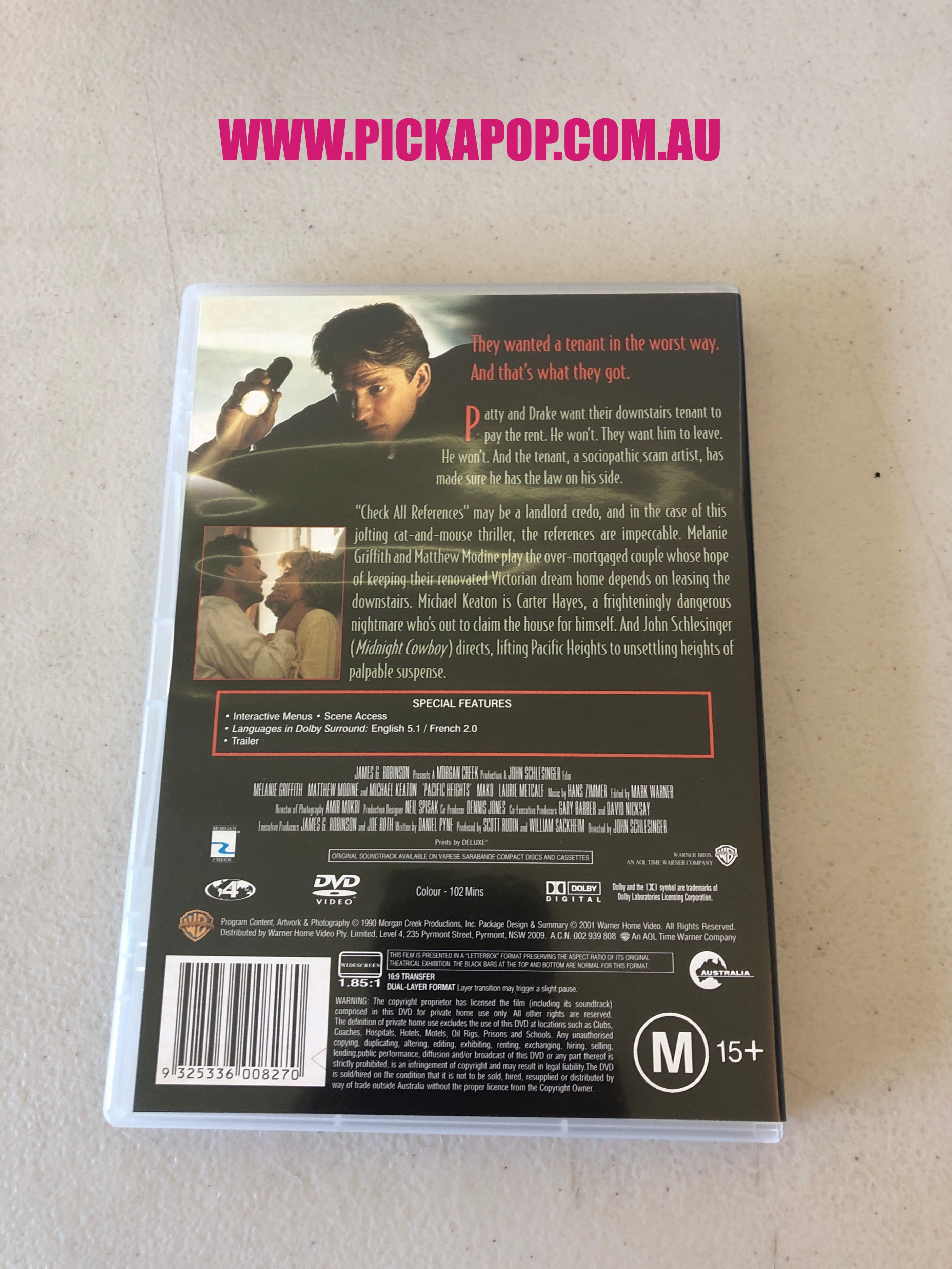 PACIFIC HEIGHTS - PAL Region 4 - DVD Cleaned and Tested