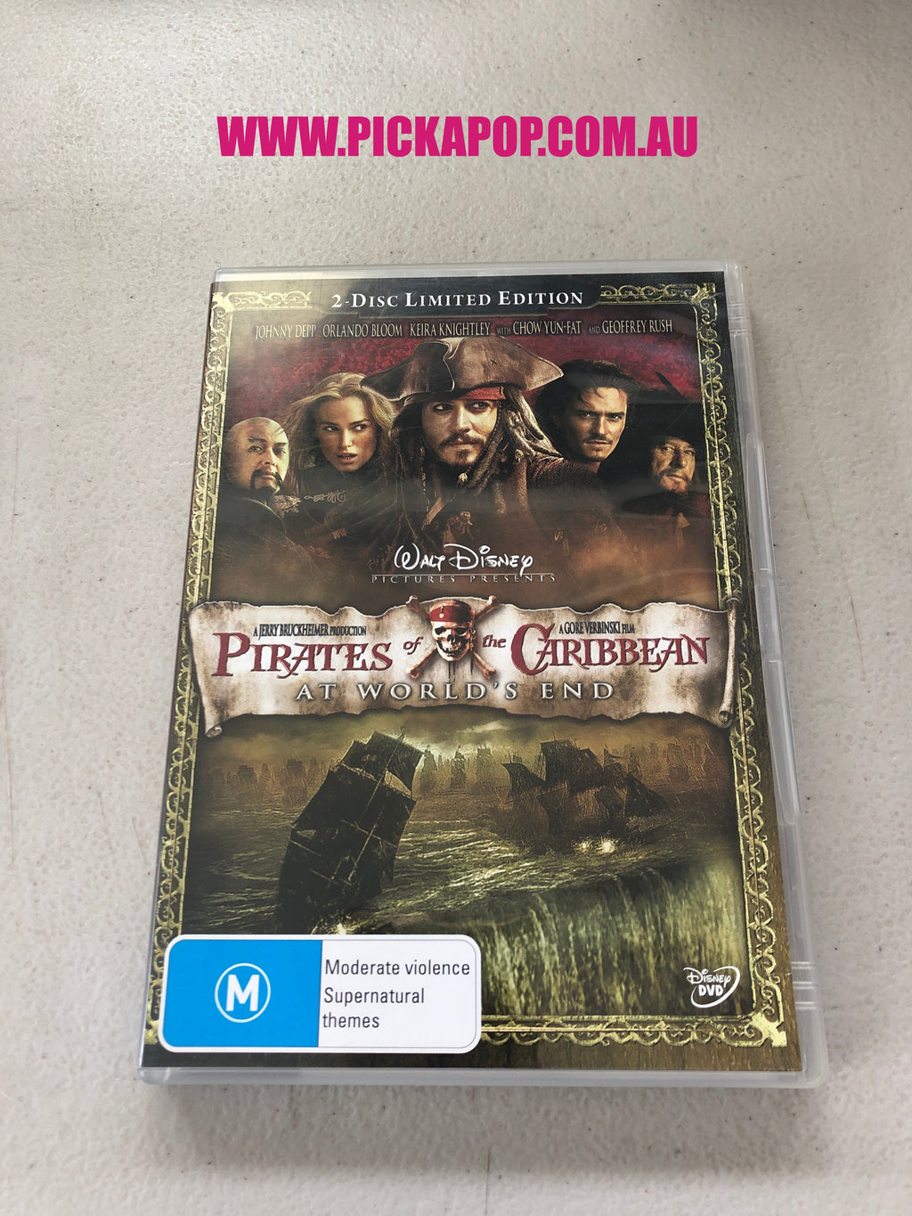 PIRATES OF THE CARIBBEAN AT WORLDS END - PAL Region 4 - DVD Cleaned and Tested