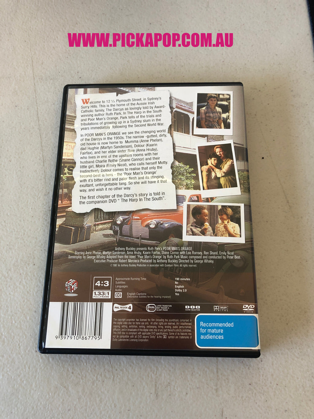 POOR MAN'S ORANGE - PAL Region 4 - DVD Cleaned and Tested