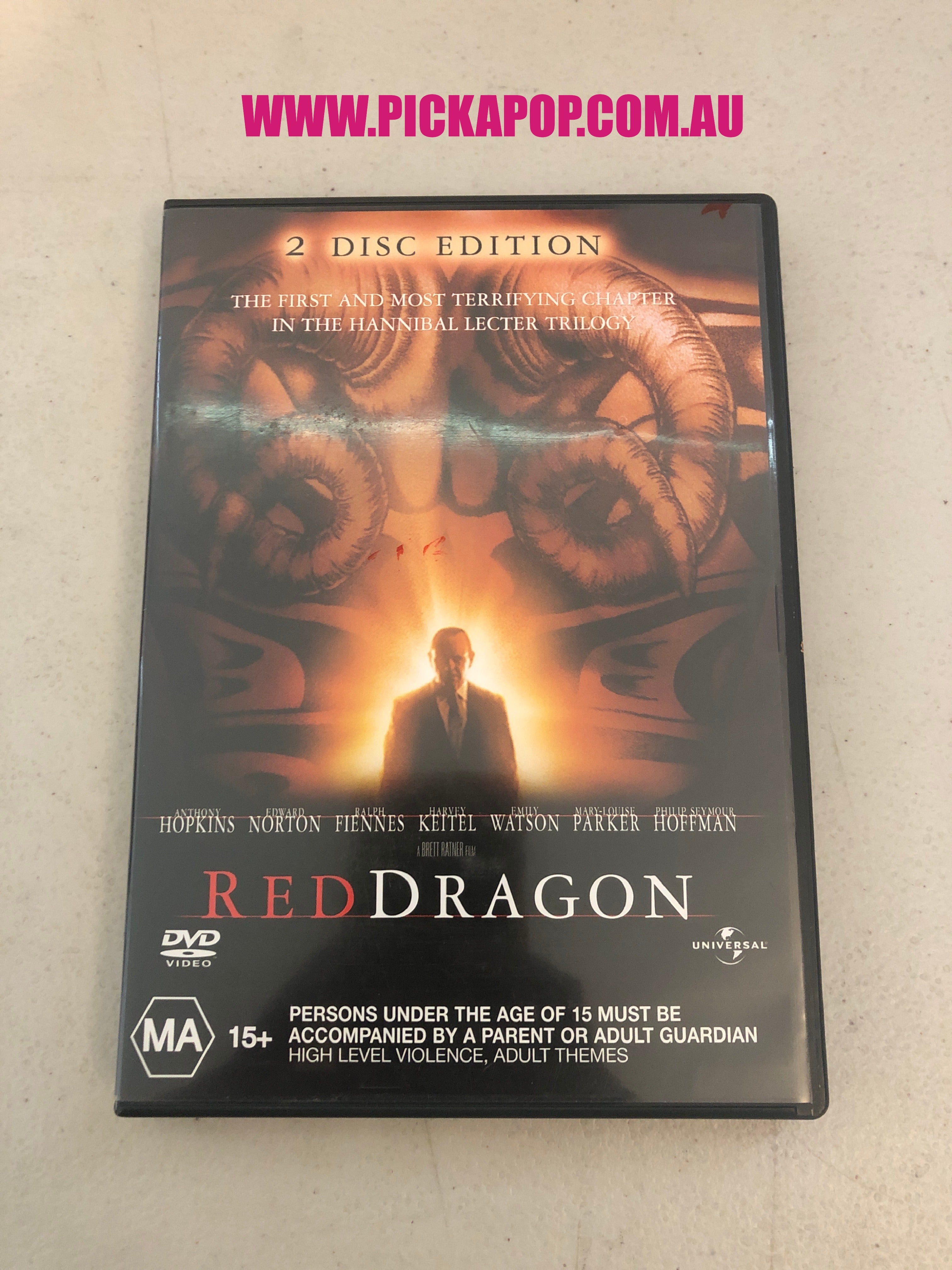 RED DRAGON 2 DISC EDITION - PAL Region 4 -DVD Cleaned and Tested