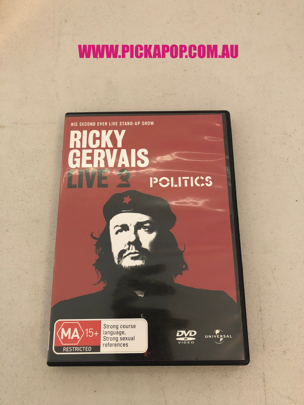 RICKY GERVAIS LIVE 2 POLITICS - PAL Region 4 - DVD Cleaned and Tested