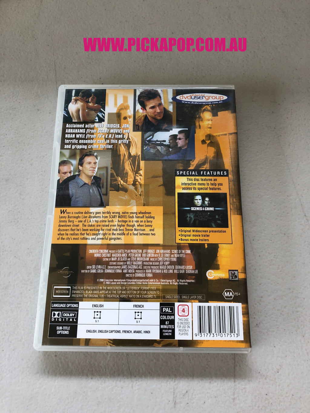 SCENCES OF THE CRIME - PAL Region 4 - DVD Cleaned and Tested