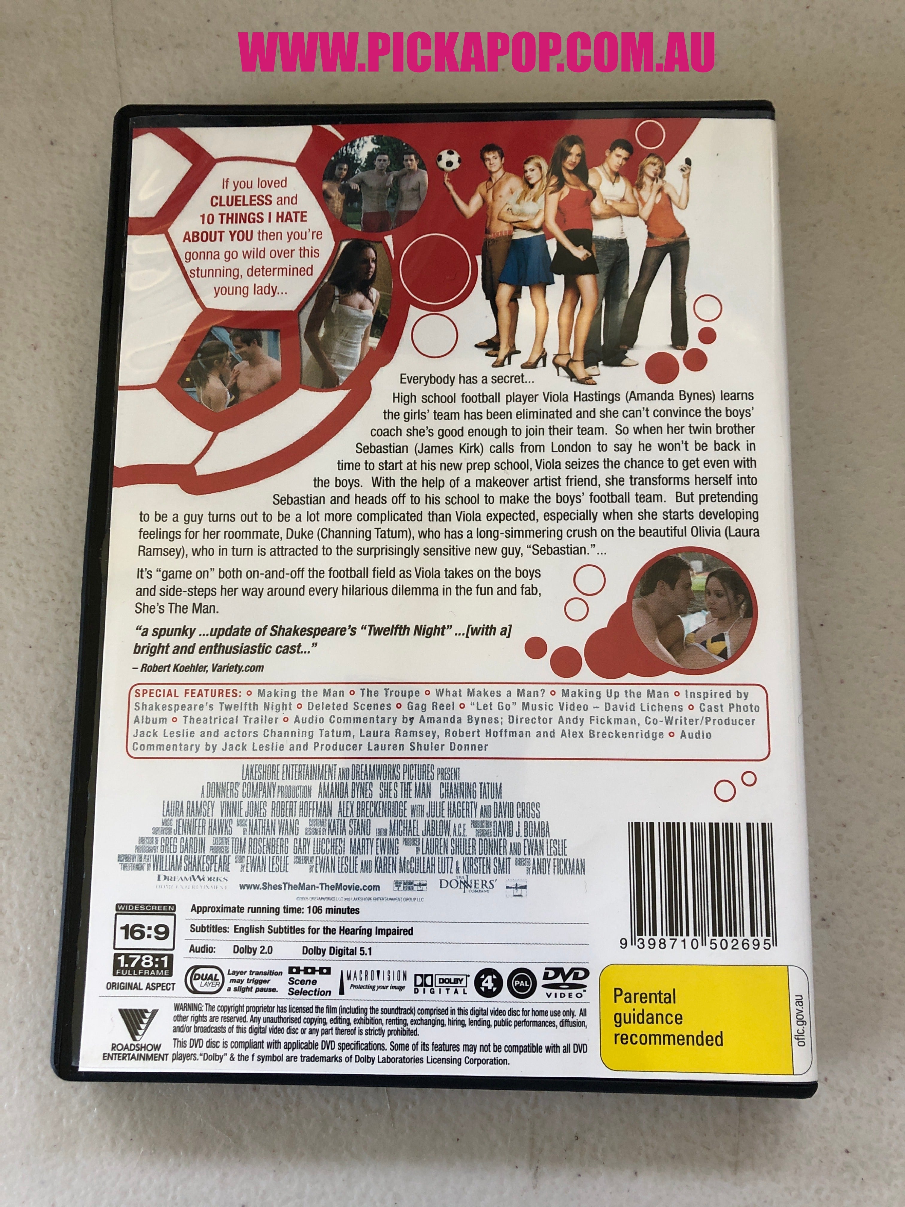 SHE'S THE MAN - PAL Region 4 - DVD Cleaned and Tested