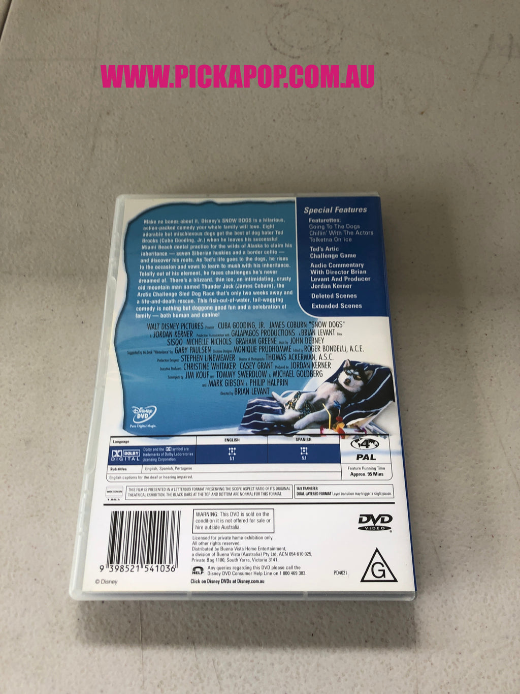 SNOW DOGS - PAL Region 4 - DVD Cleaned and Tested