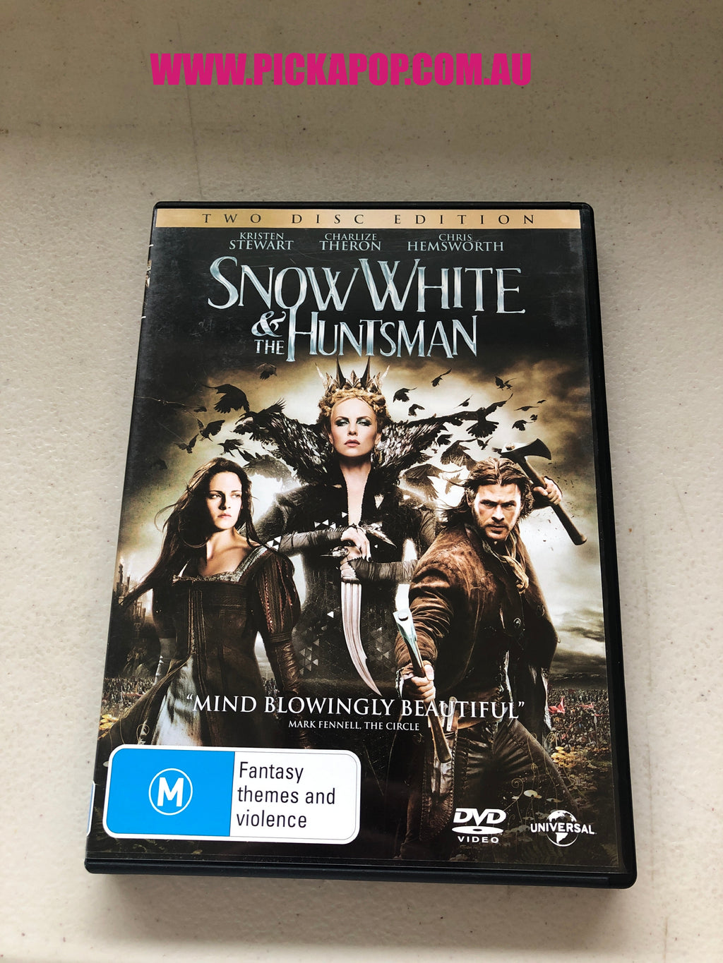 SNOW WHITE & THE HUNTSMAN - PAL Region 4 - DVD Cleaned and Tested