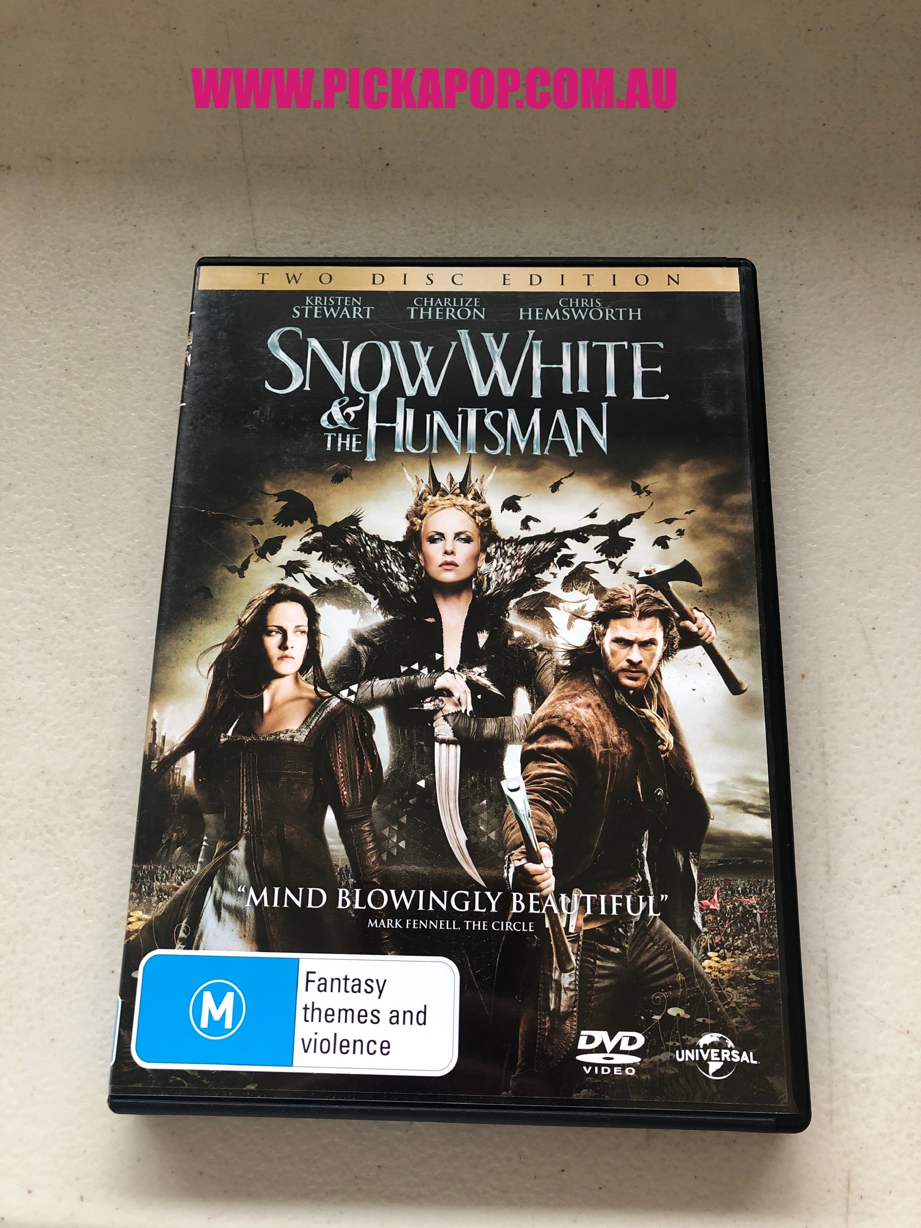 SNOW WHITE & THE HUNTSMAN - PAL Region 4 - DVD Cleaned and Tested