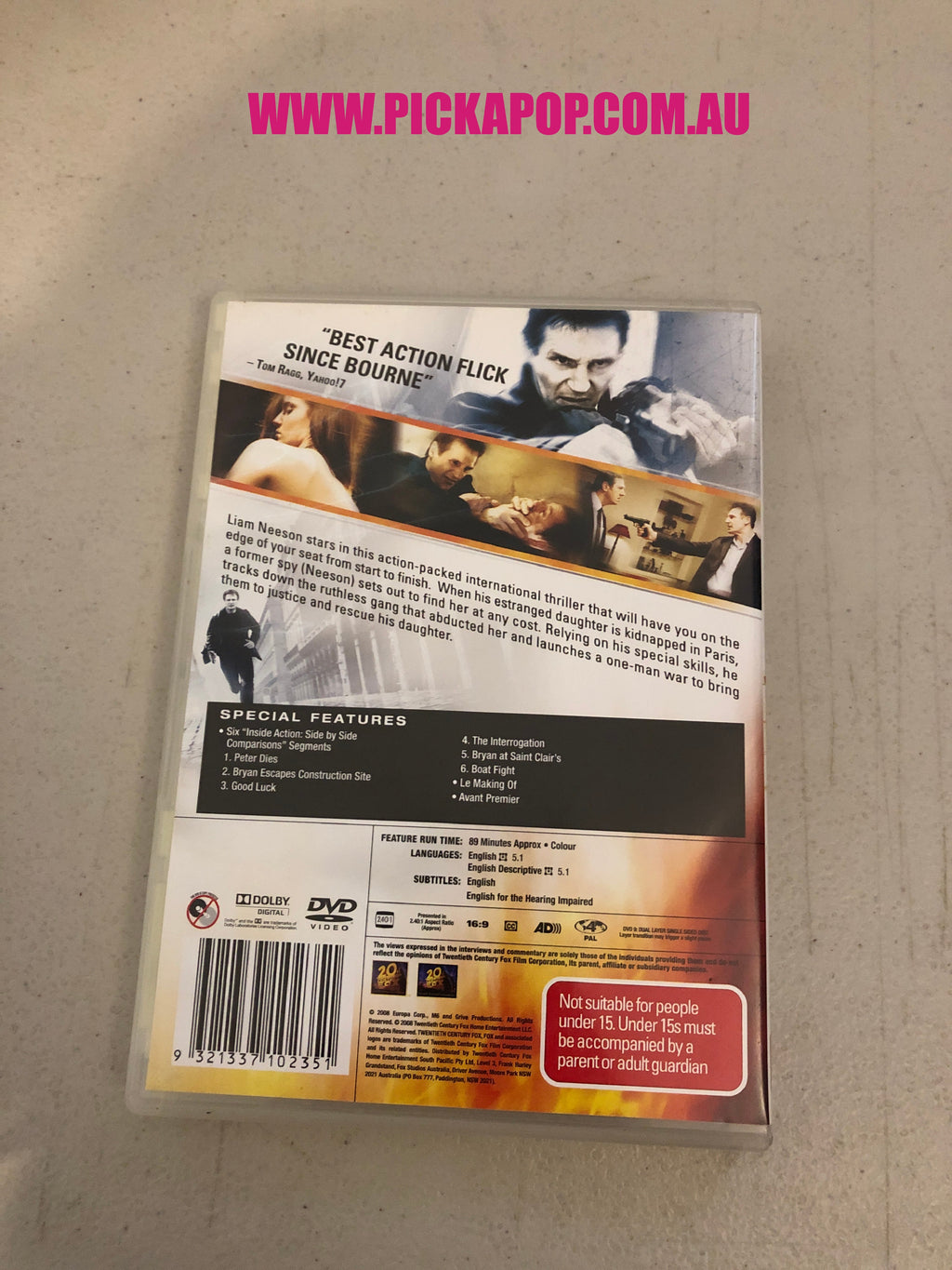 TAKEN - PAL Region 4 - DVD Cleaned and Tested