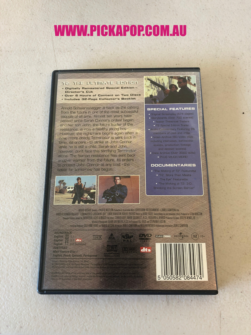 TERMINATOR 2 JUDGEMENT DAY 2 DISC ULTIMATE EDITION - PAL Region 4 - DVD Cleaned and Tested