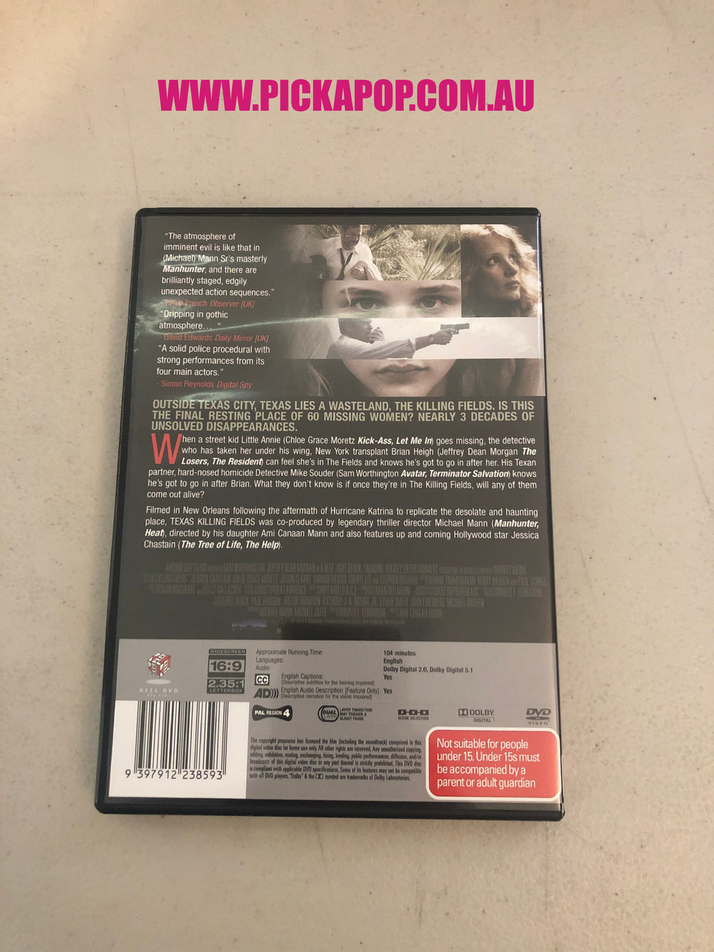 TEXAS KILLING FIELDS - PAL Region 4 - DVD Cleaned and Tested