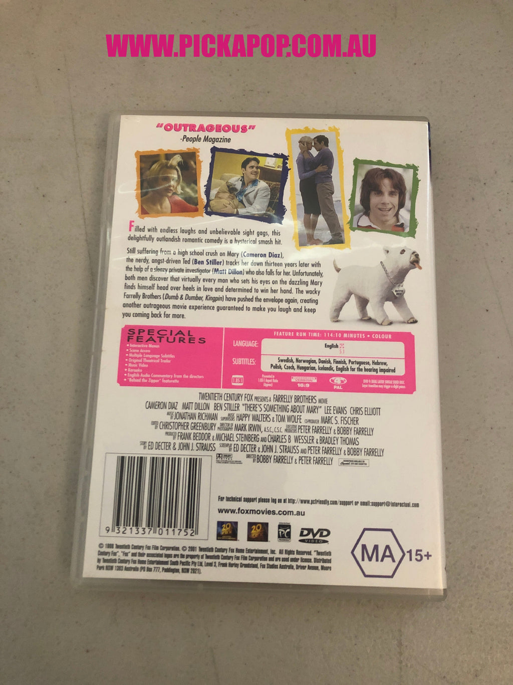 THERES SOMETHING ABOUT MARY - PAL Region 4 - DVD Cleaned and Tested