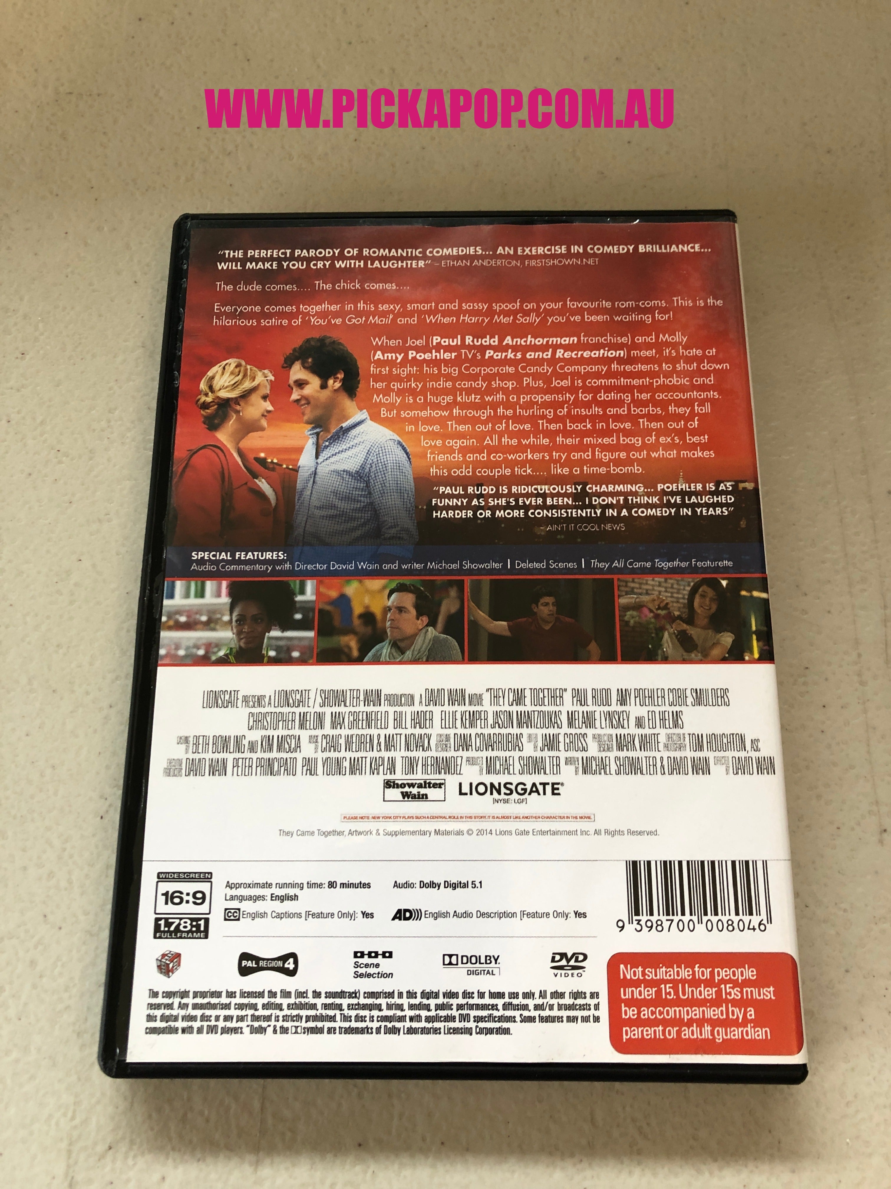THEY CAME TOGETHER - PAL Region 4 - DVD Cleaned and Tested