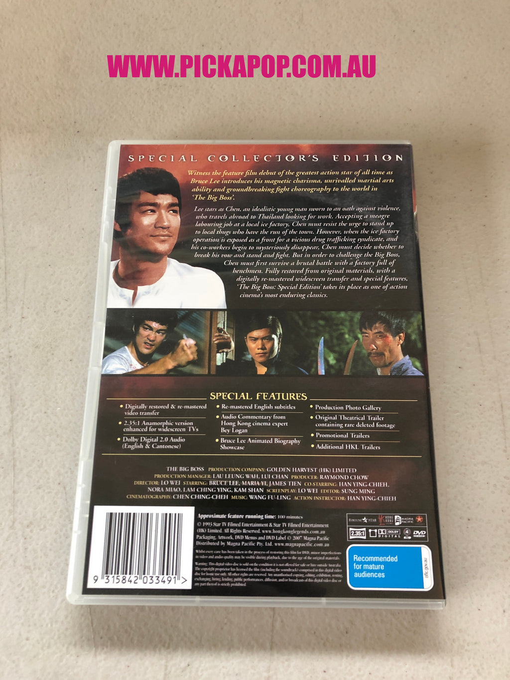 THE BIG BOSS - PAL Region 4 - DVD Cleaned and Tested