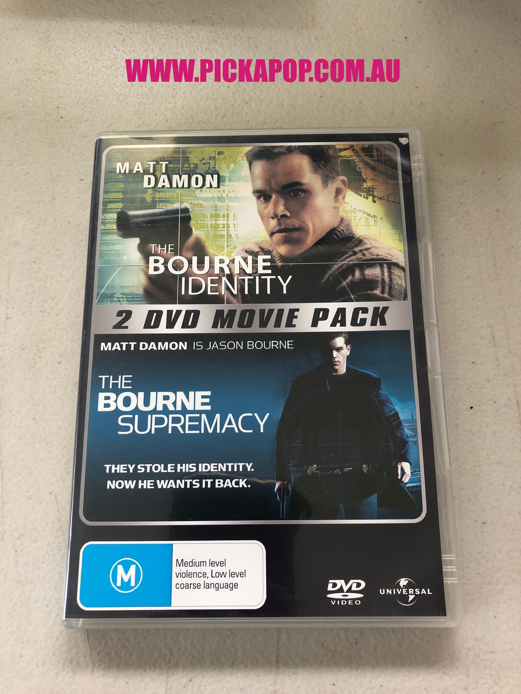 THE BOURNE IDENTITY,THE BOURNE SUPREMACY - PAL Region 4 - DVD Cleaned and Tested