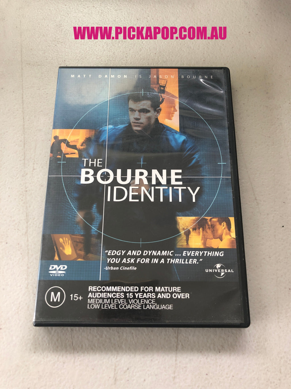 THE BOURNE IDENTITY - PAL Region 4 - DVD Cleaned and Tested