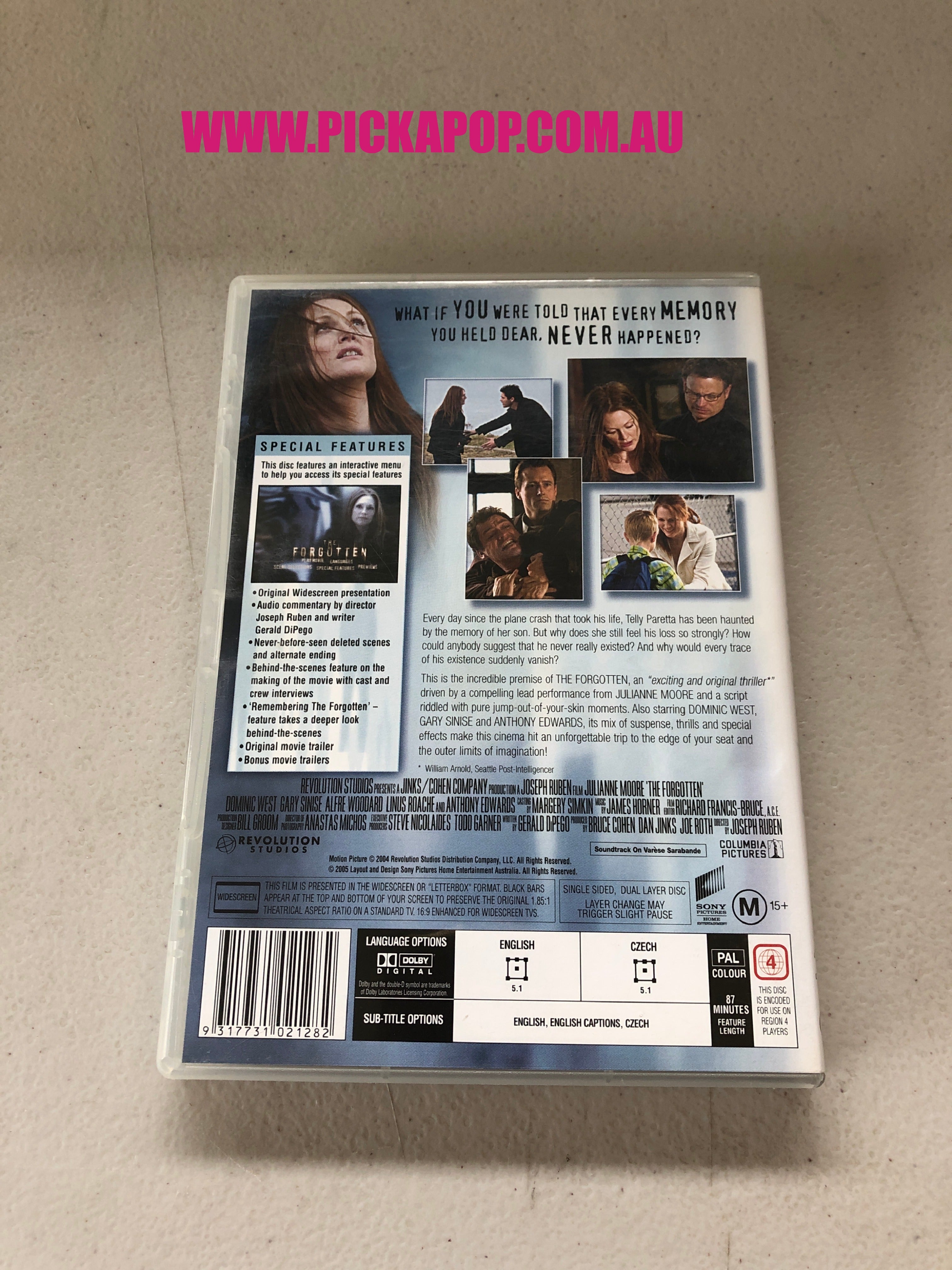 THE FORGOTTEN - PAL Region 4 - DVD Cleaned and Tested