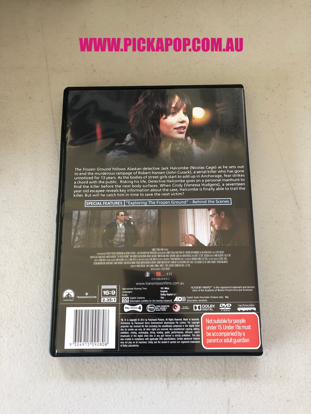 THE FROZEN GROUND - PAL Region 4 - DVD Cleaned and Tested