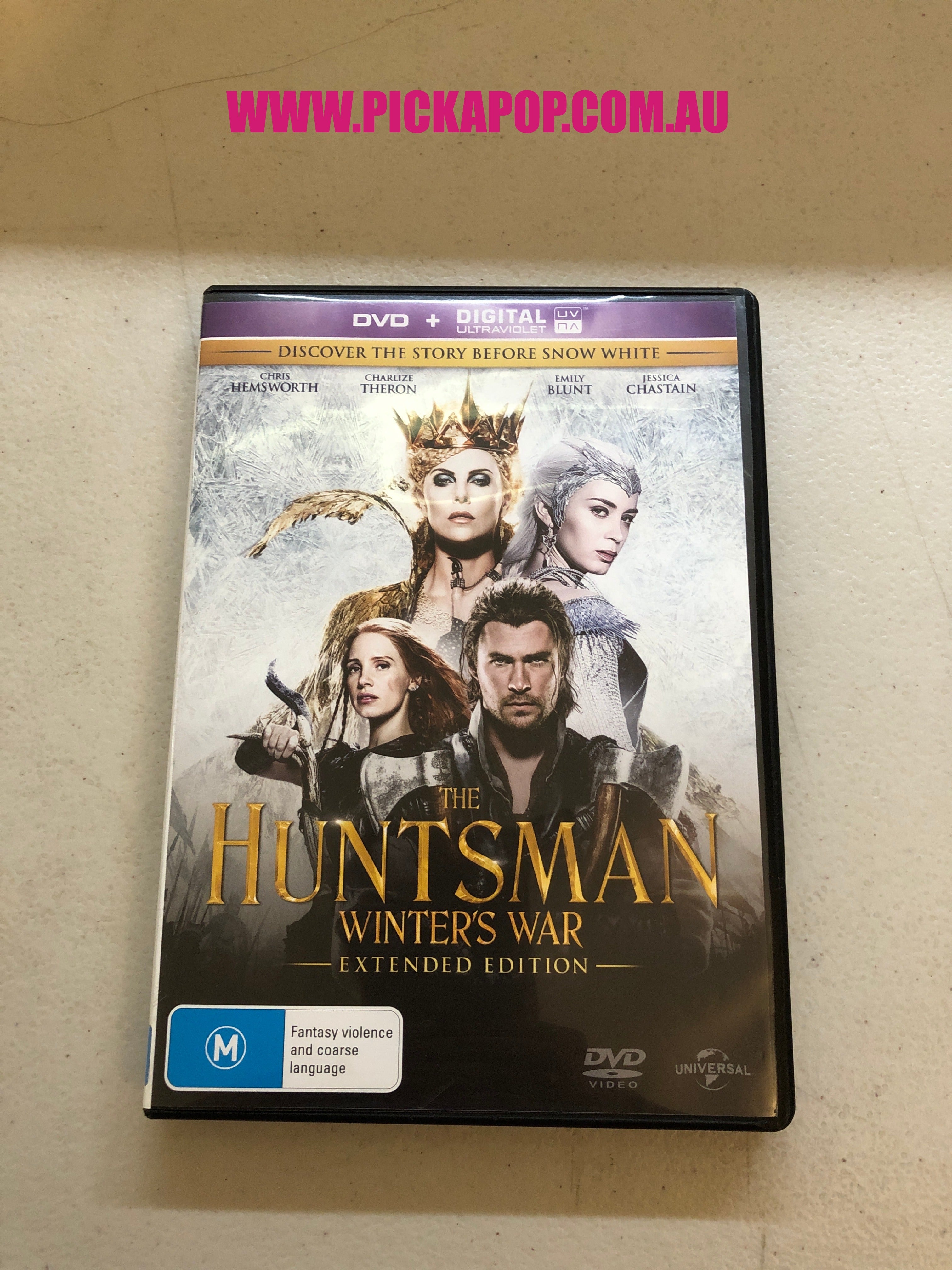 THE HUNTSMAN WINTERS WAR EXTENDED EDITION - PAL Region 4 - DVD Cleaned and Tested