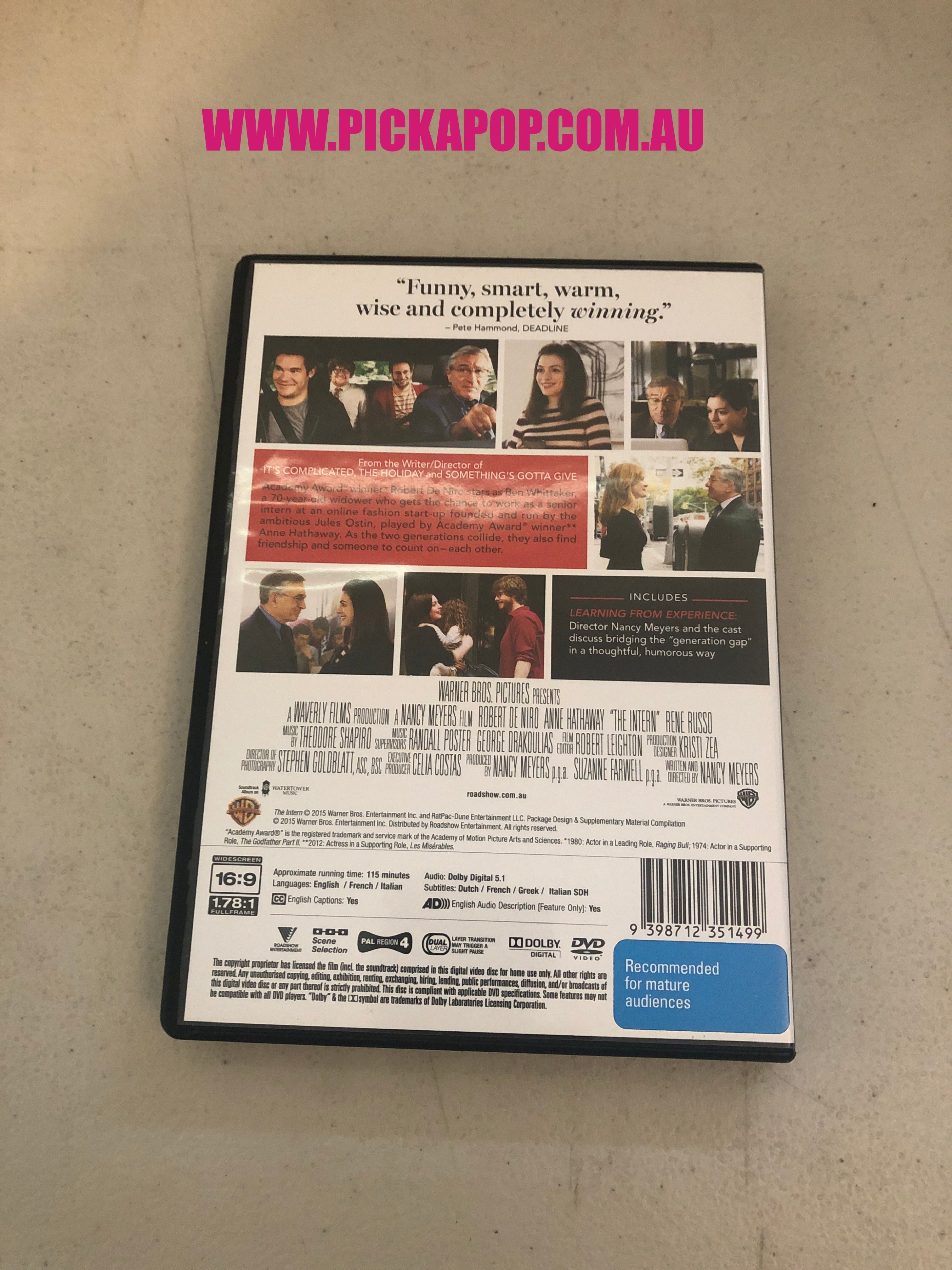 THE INTERN - PAL Region 4 - DVD Cleaned and Tested
