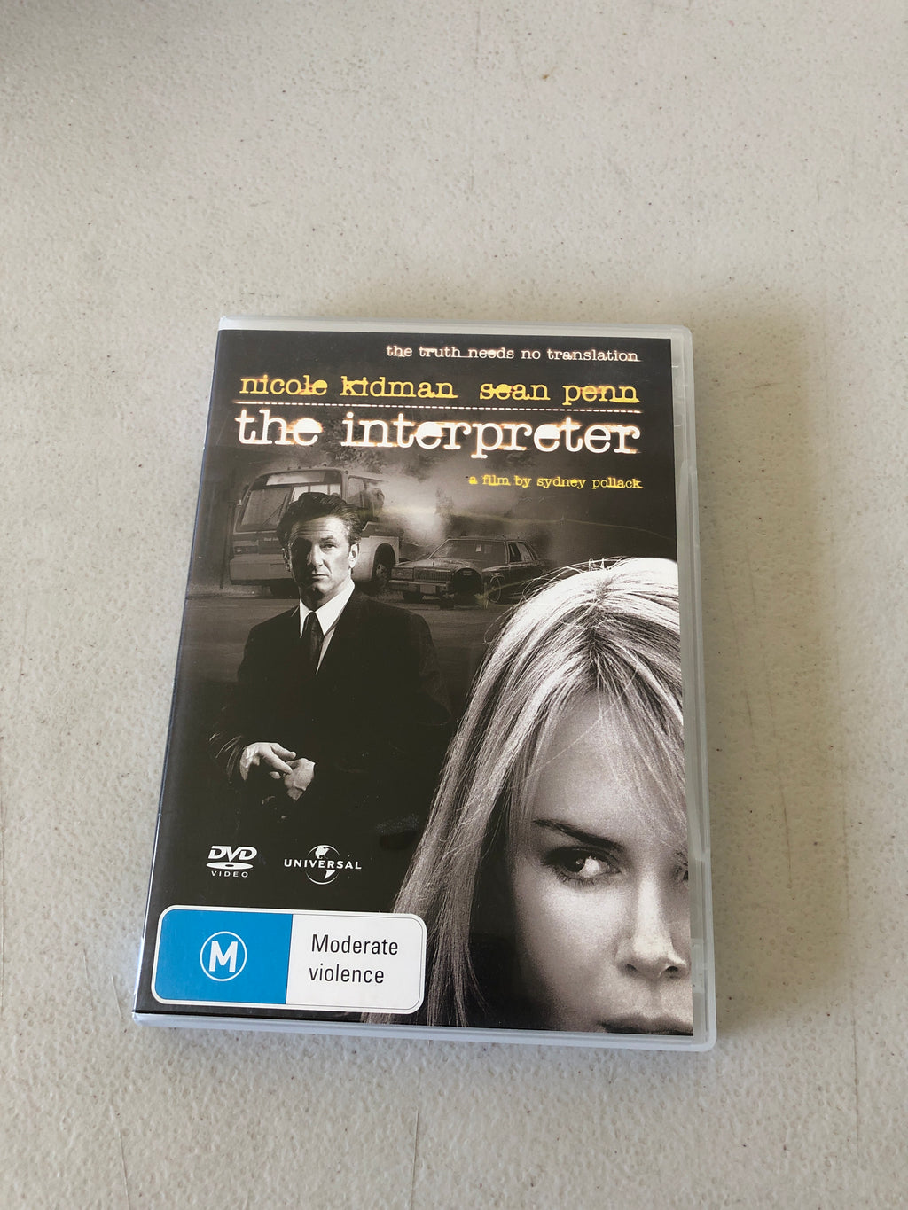 THE INTERPRETER - PAL Region 4 - DVD Cleaned and Tested