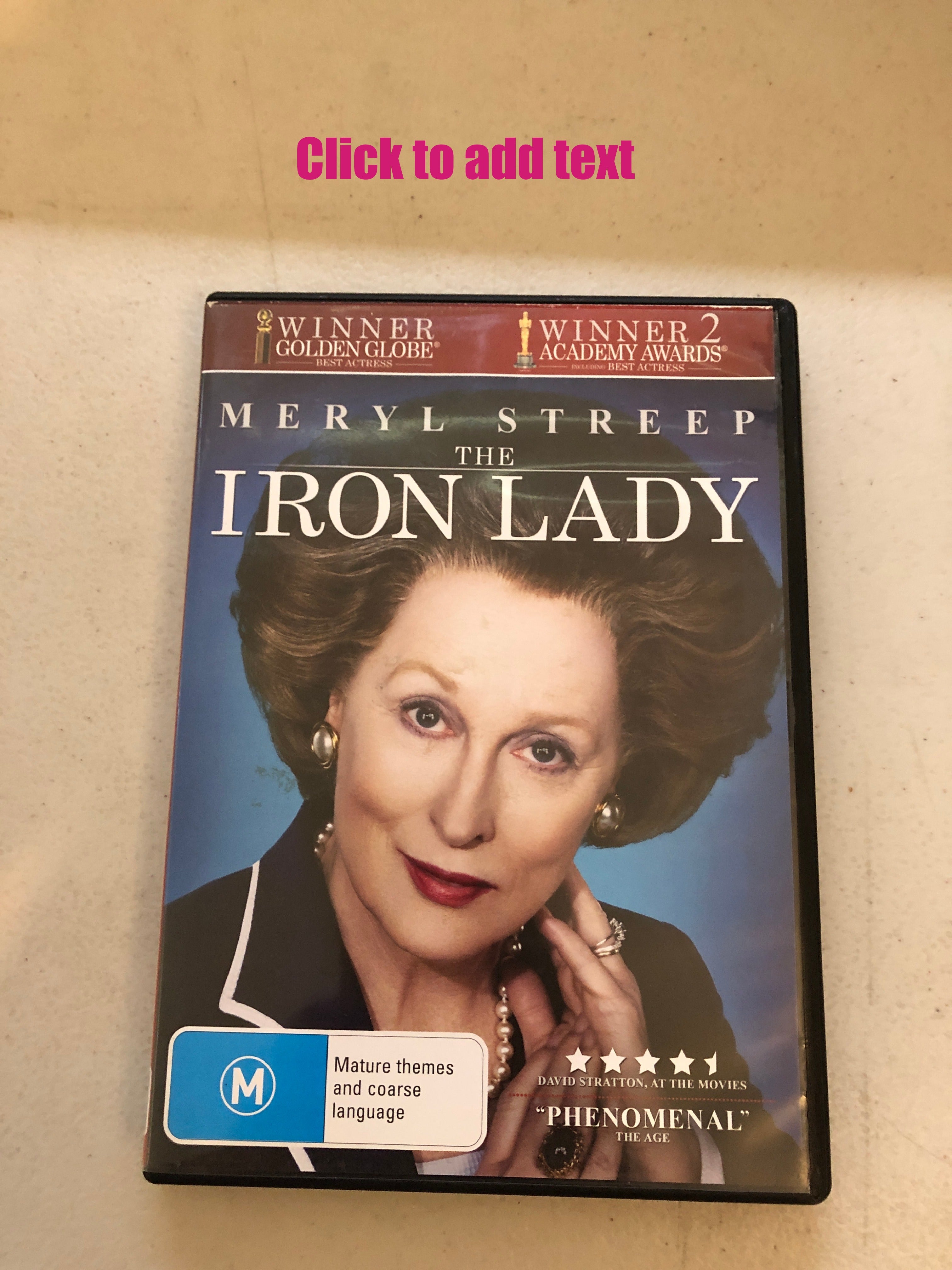 THE IRON LADY - PAL Region 4 - DVD Cleaned and Tested