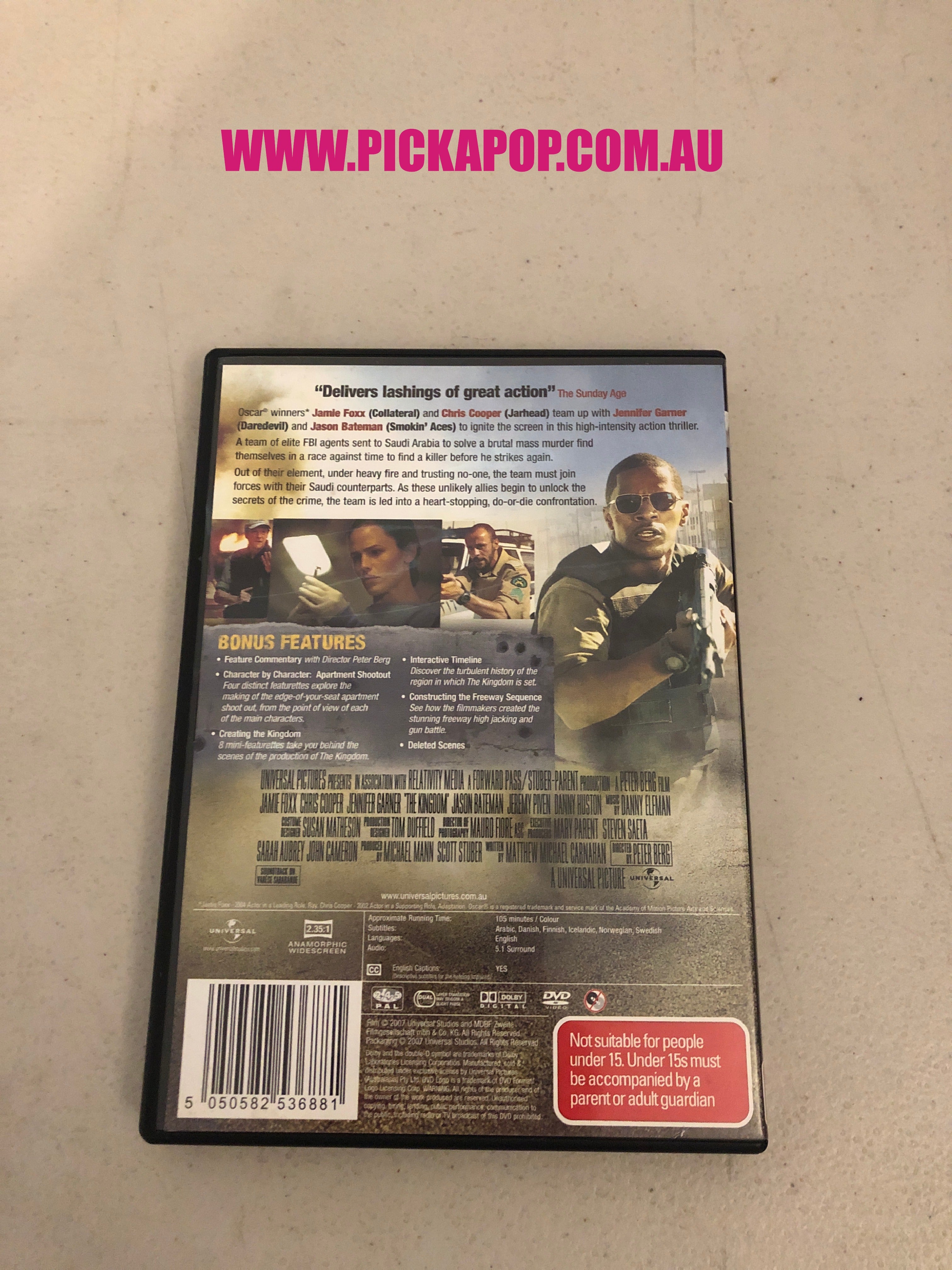 THE KINGDOM - PAL Region 4 - DVD Cleaned and Tested