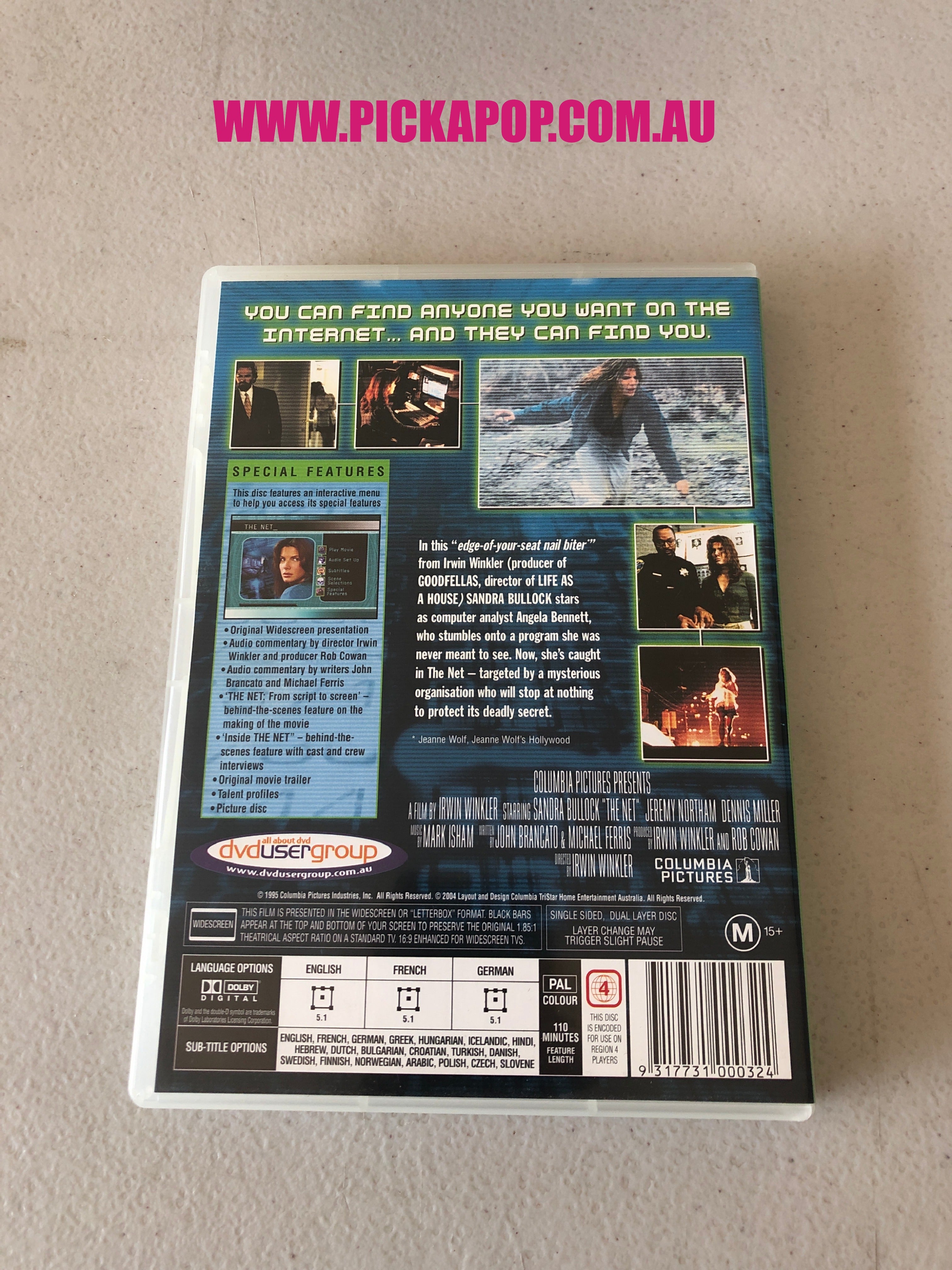 THE NET - PAL Region 4 - DVD Cleaned and Tested