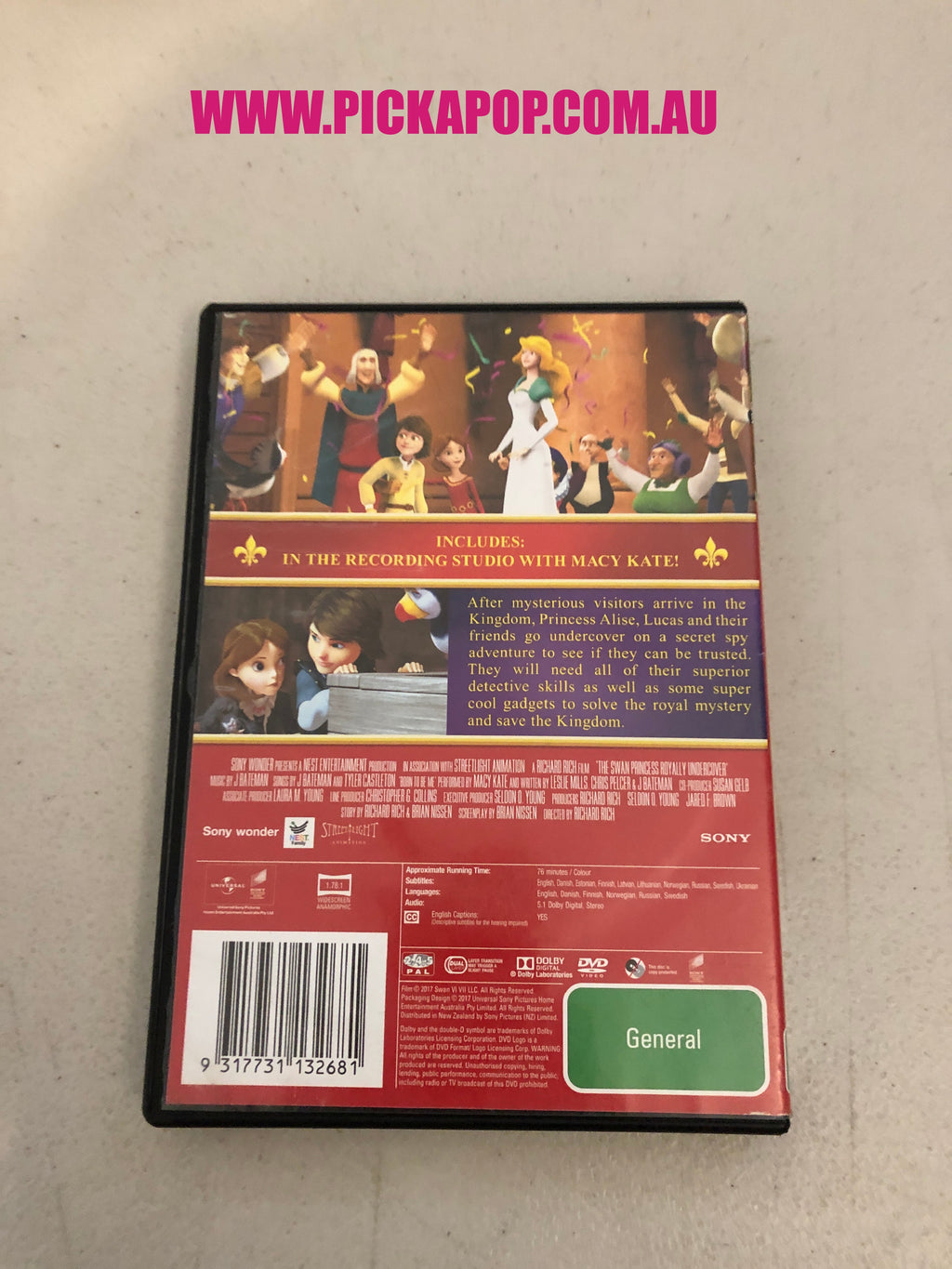THE SWAN PRINCESS ROYALLY UNDERCOVER - PAL Region 4 - DVD Cleaned and Tested