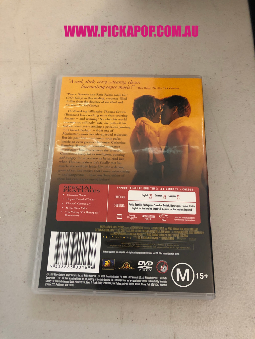 THE THOMAS CROWN AFFAIR - PAL Region 4 - DVD Cleaned and Tested