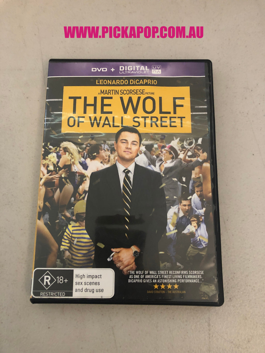 THE WOLF OF WALL STREET - PAL Region 4 - DVD Cleaned and Tested