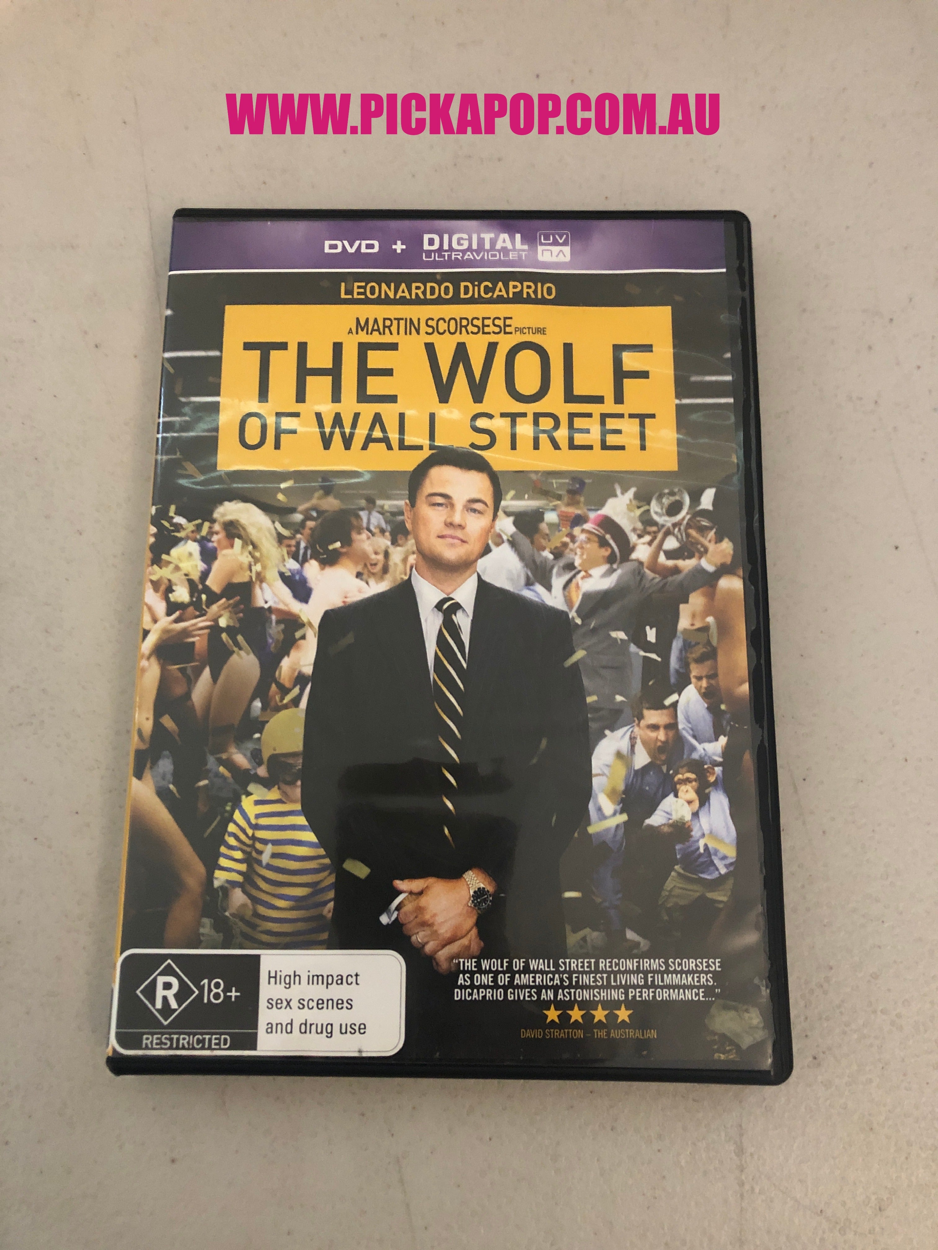 THE WOLF OF WALL STREET - PAL Region 4 - DVD Cleaned and Tested