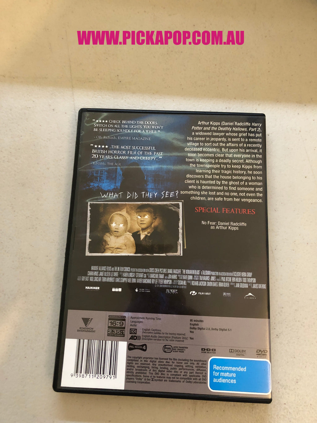 THE WOMAN IN BLACK - PAL Region 4 - DVD Cleaned and Tested