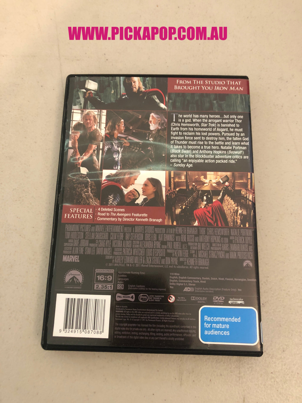 THOR - PAL Region 4 - DVD Cleaned and Tested