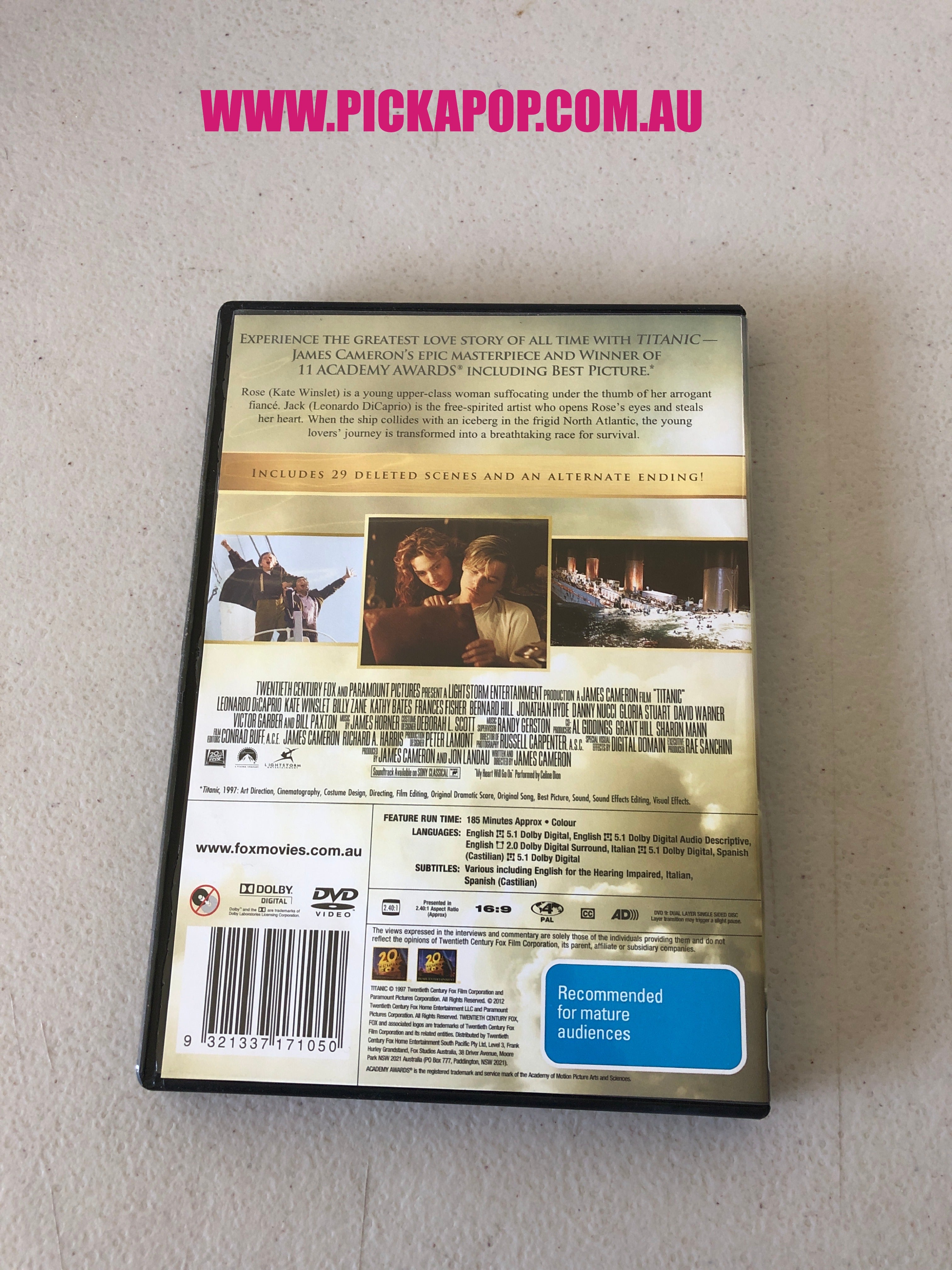 TITANIC - PAL Region 4 - DVD Cleaned and Tested