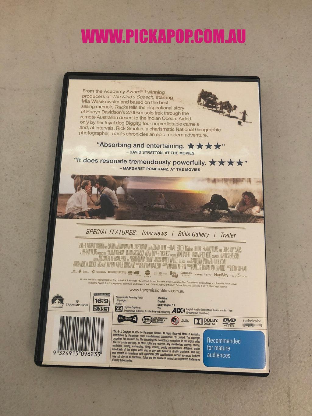 TRACKS - PAL Region 4 - DVD Cleaned and Tested