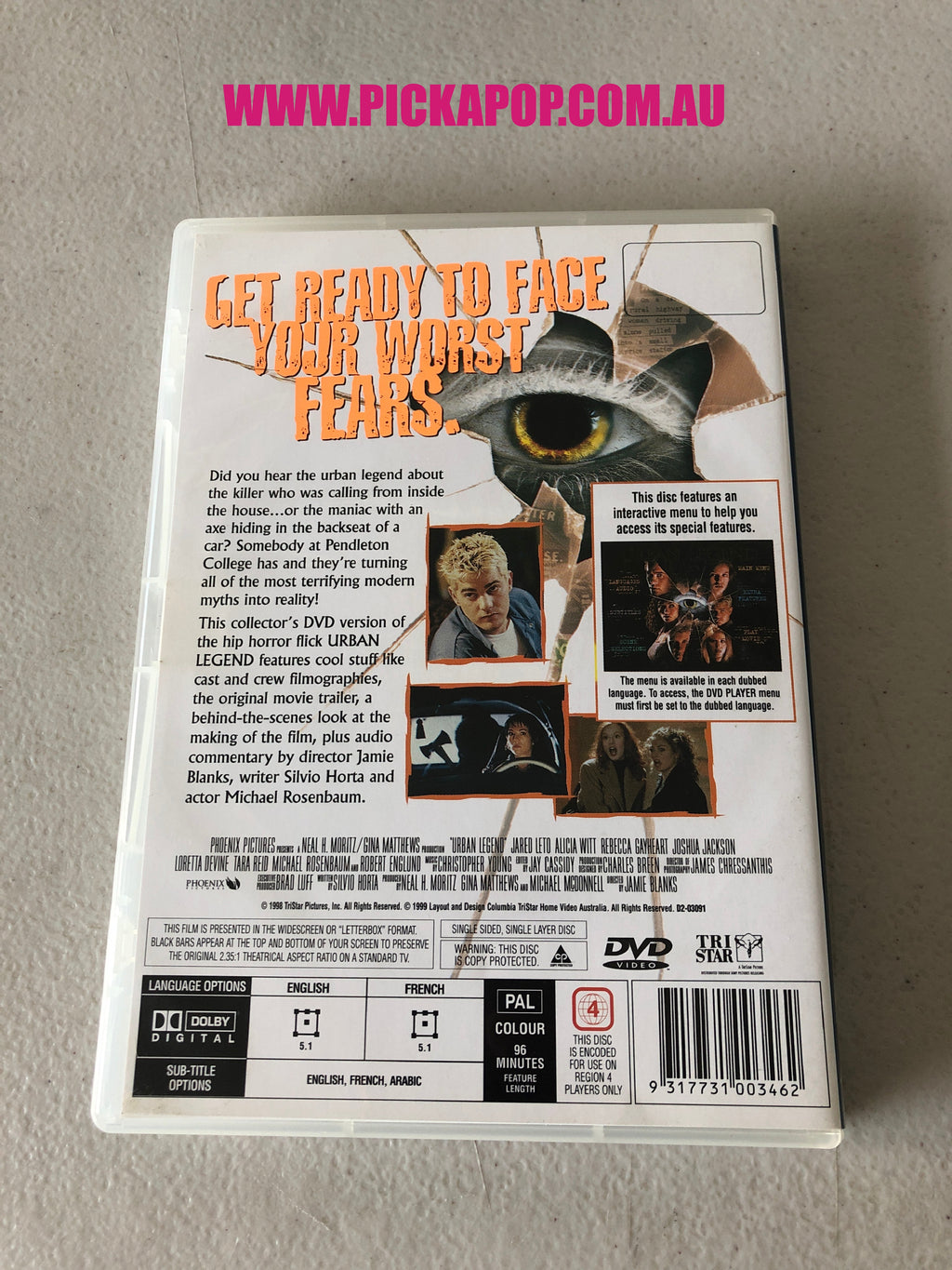 URBAN LEGEND - PAL Region 4 - DVD Cleaned and Tested