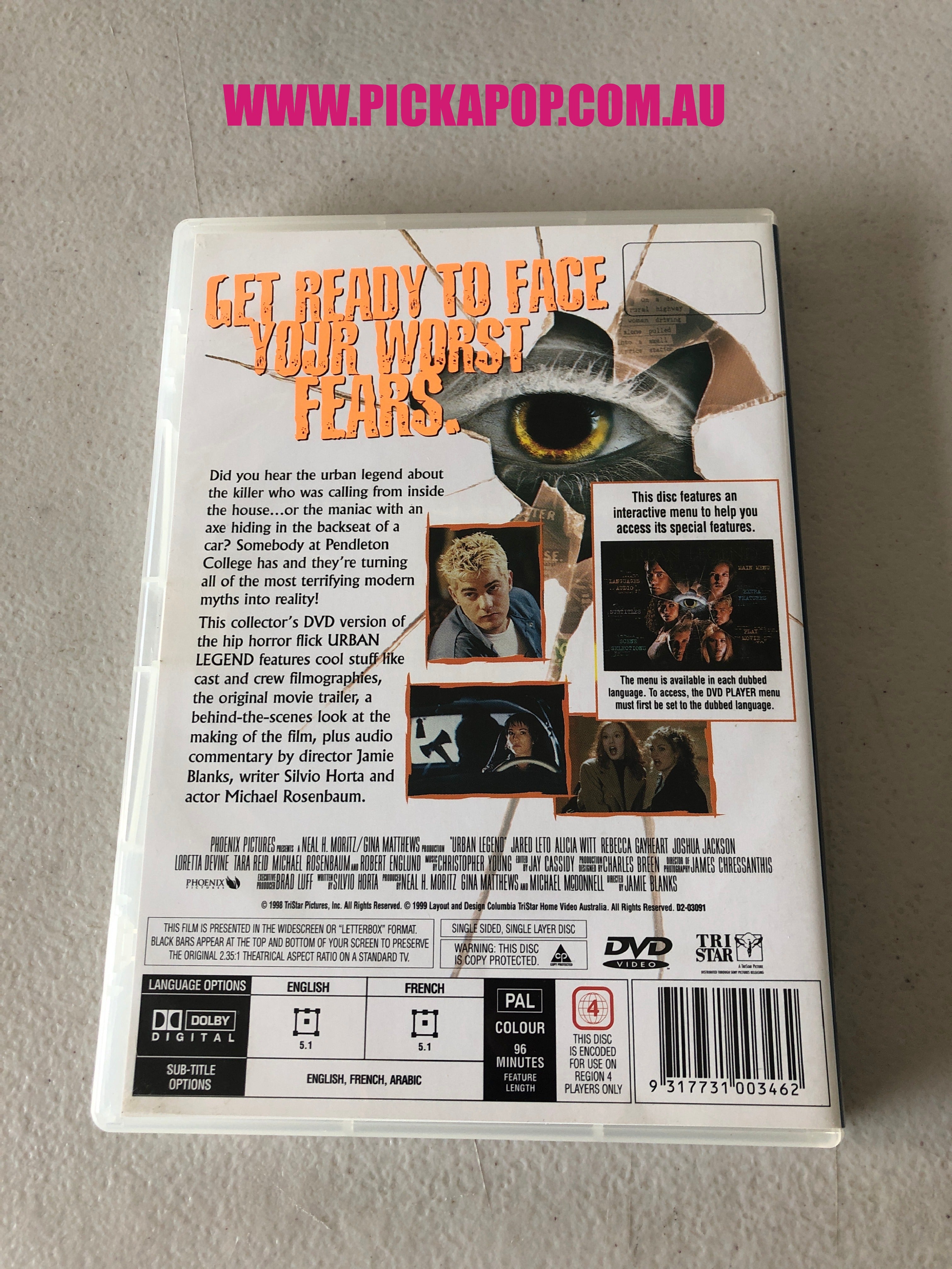 URBAN LEGEND - PAL Region 4 - DVD Cleaned and Tested