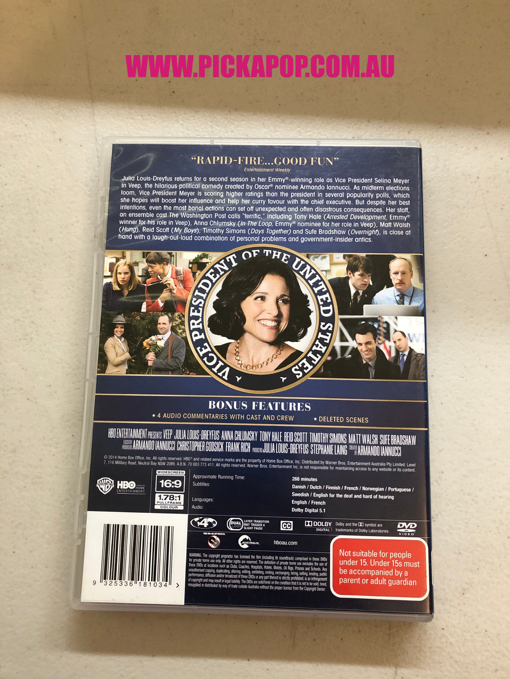 VEEP THE COMPLETE SECOND SERIES - PAL Region 4 - DVD Cleaned and Tested