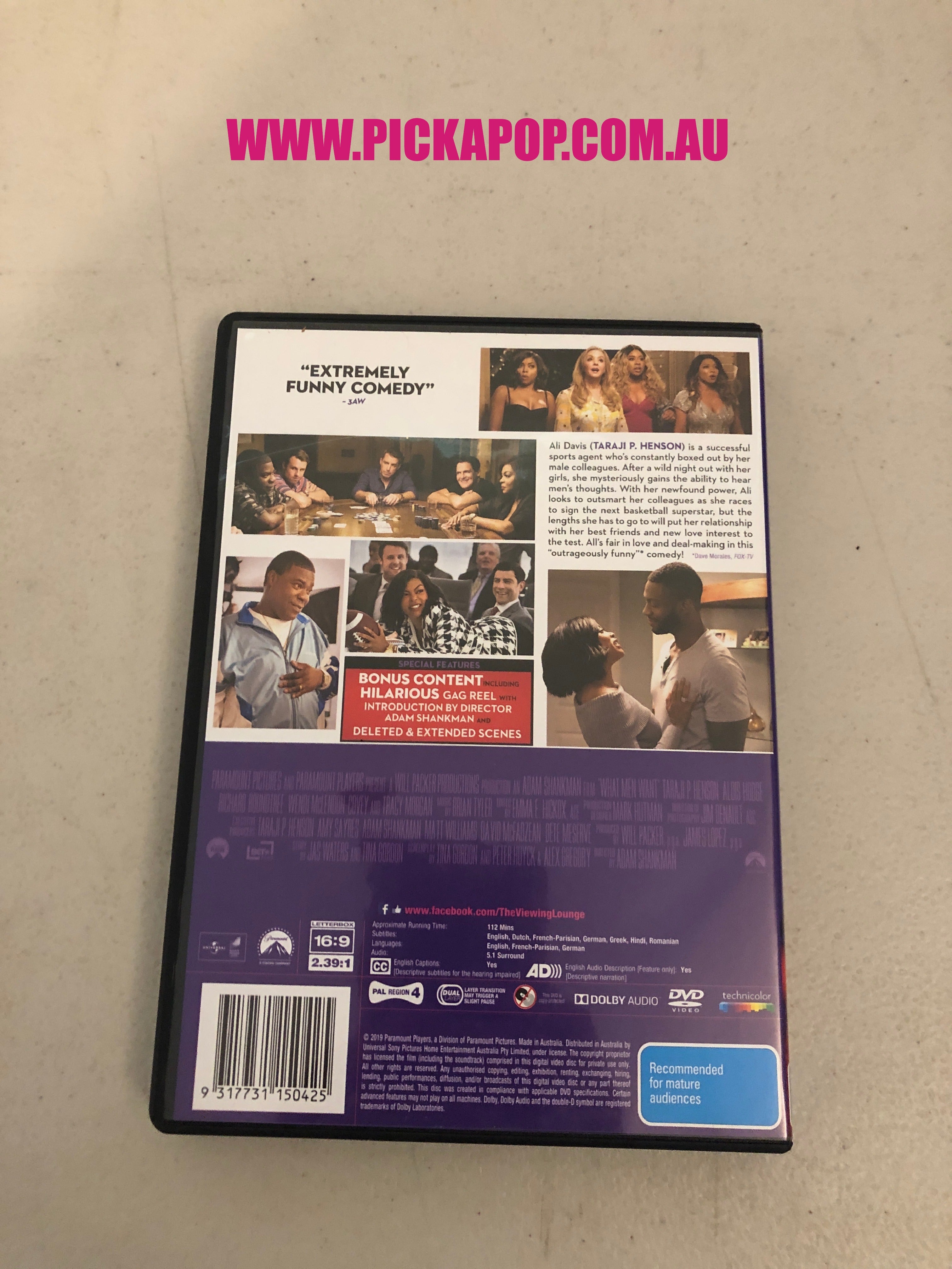 WHAT MEN WANT - PAL Region 4 - DVD Cleaned and Tested
