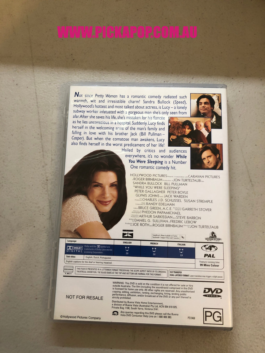 WHILE YOU WERE SLEEPING - PAL Region 4 - DVD Cleaned and Tested