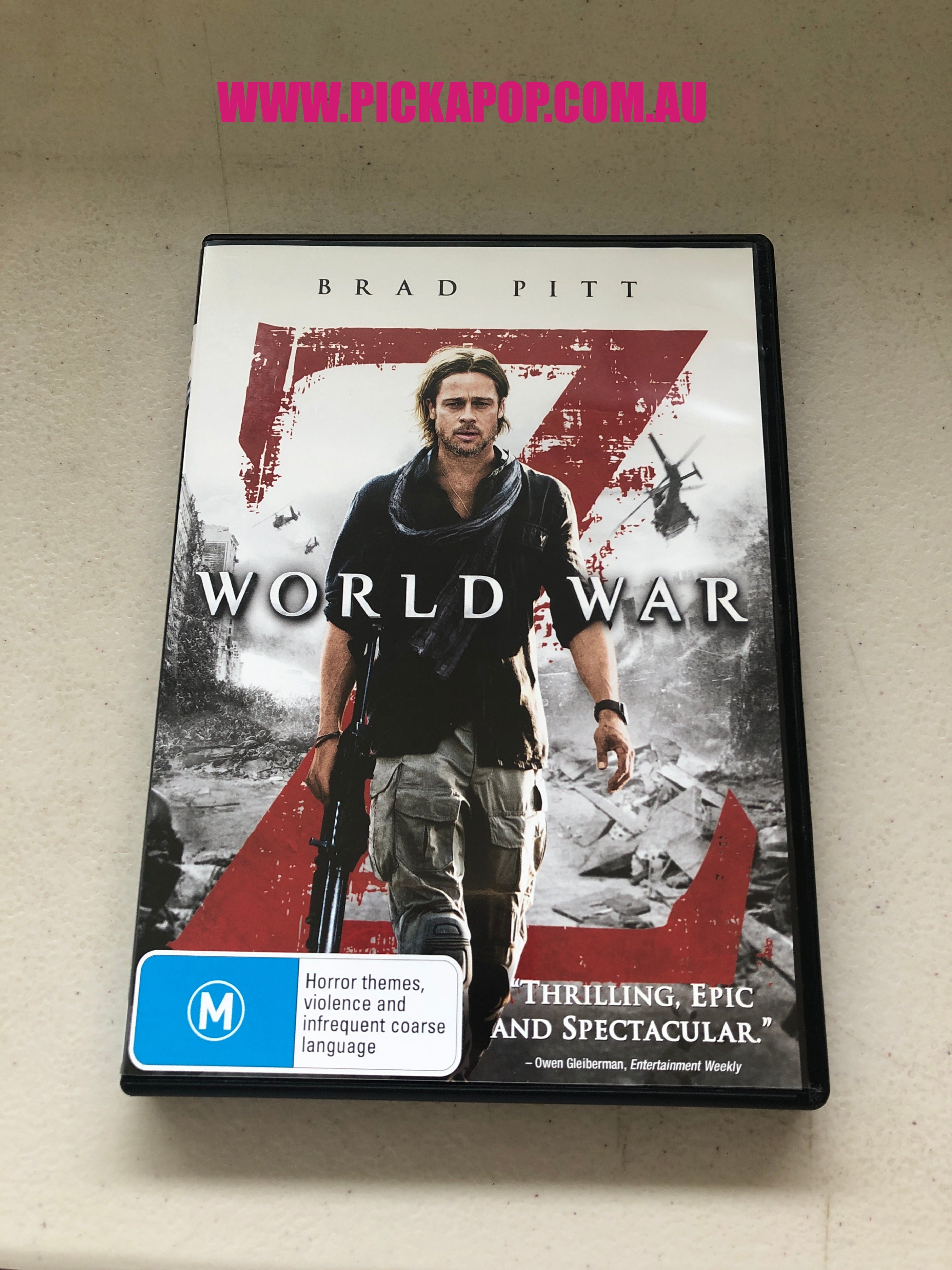 WORLD WAR Z - PAL Region 4 - DVD Cleaned and Tested